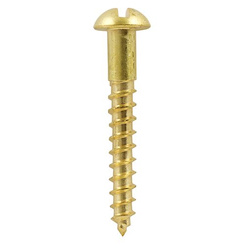 Brass Timber Screw SLOT RND