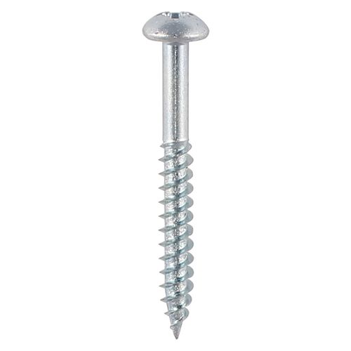 Twin Woodscrew PZ2 RND Zinc