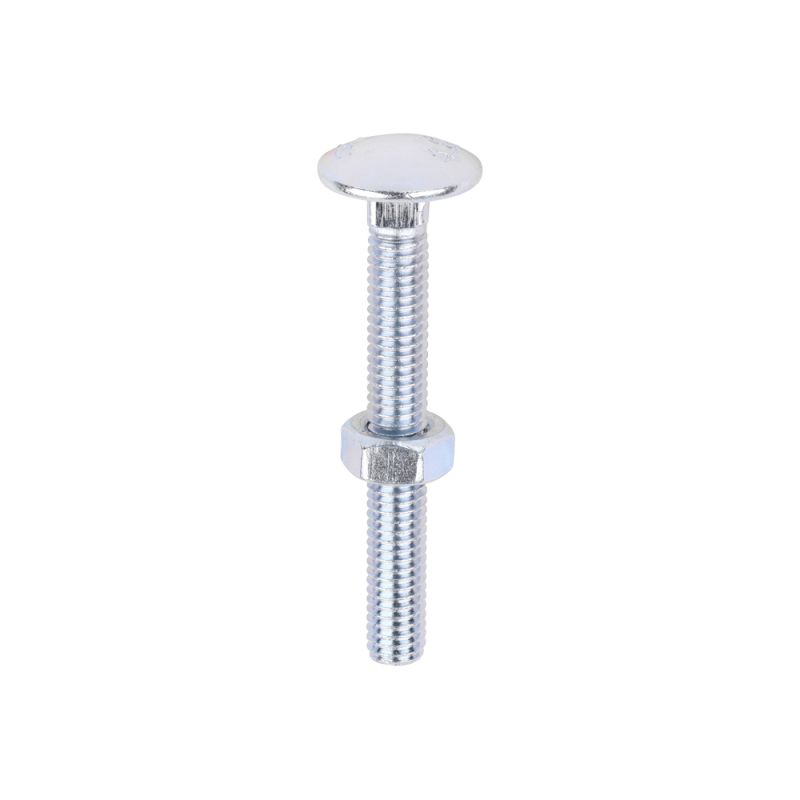 Carriage Bolt & Hex Nut - BZP