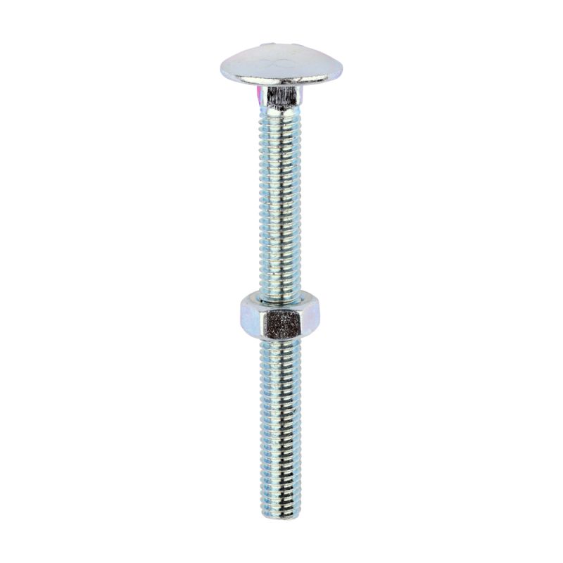 Carriage Bolt & Hex Nut - BZP