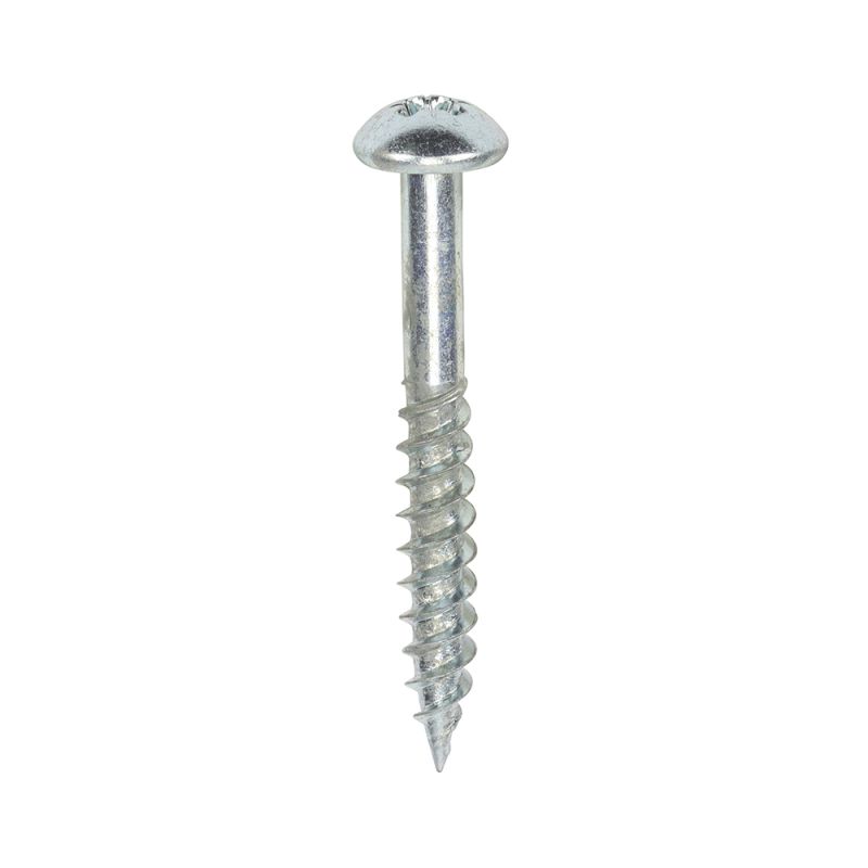 Twin Woodscrew PZ2 RND Zinc