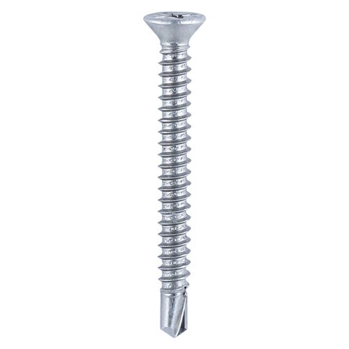 S/Drill PVC Screw RIB CSK -BZP