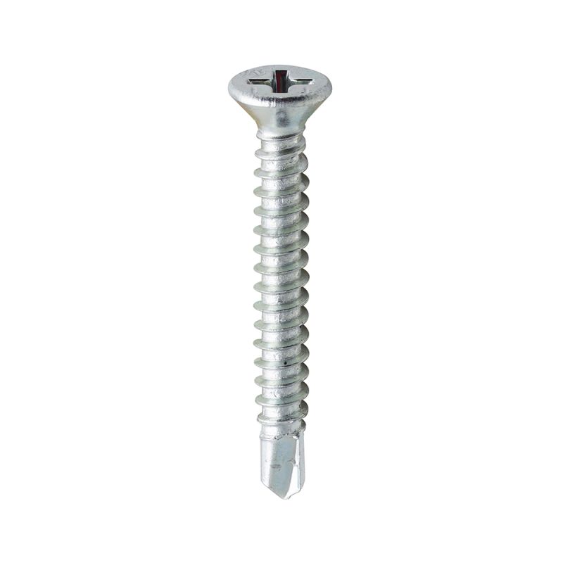S/Drill PVC Screw CSK - BZP