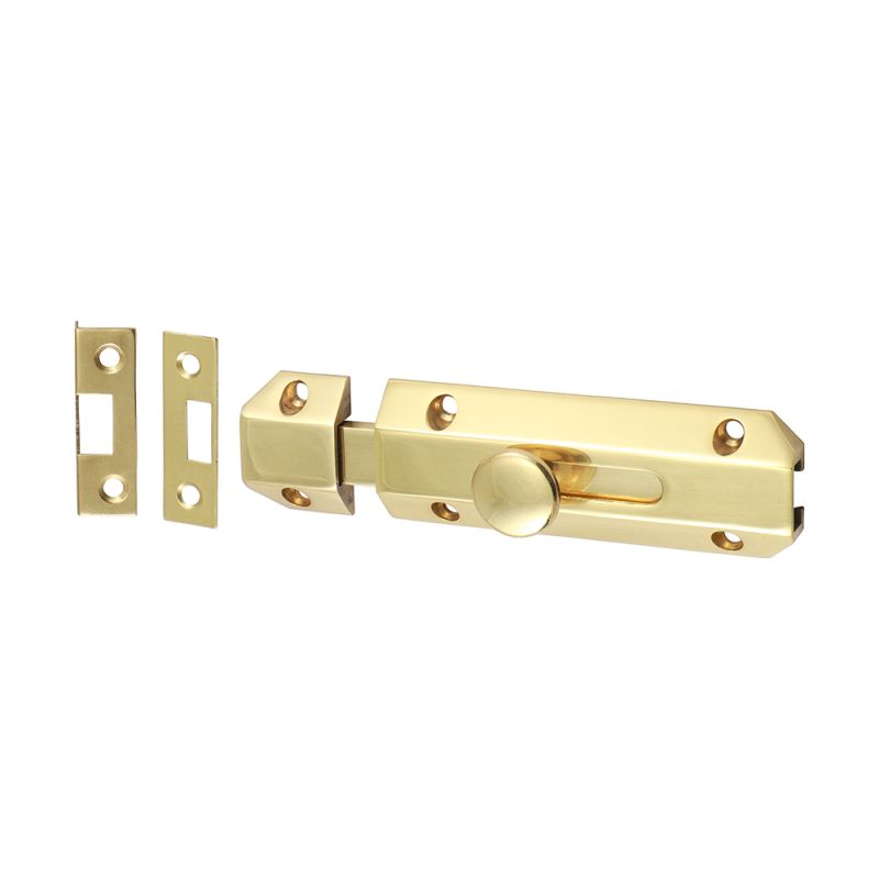 Arch Flat Sec Bolt Pol. Brass