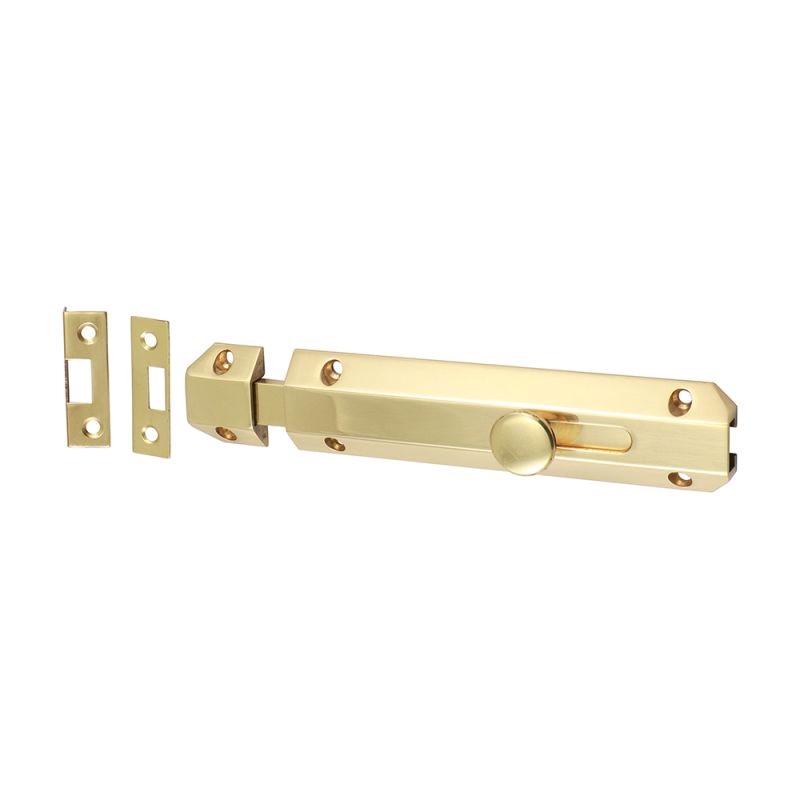 Arch Flat Sec Bolt Pol. Brass