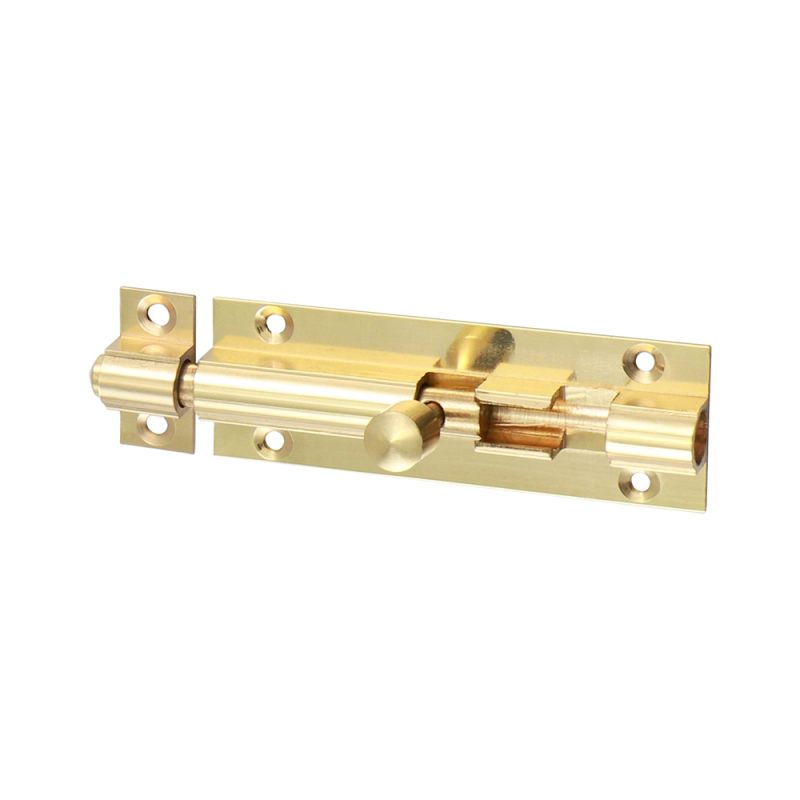Str. Barrel Bolt Pol. Brass