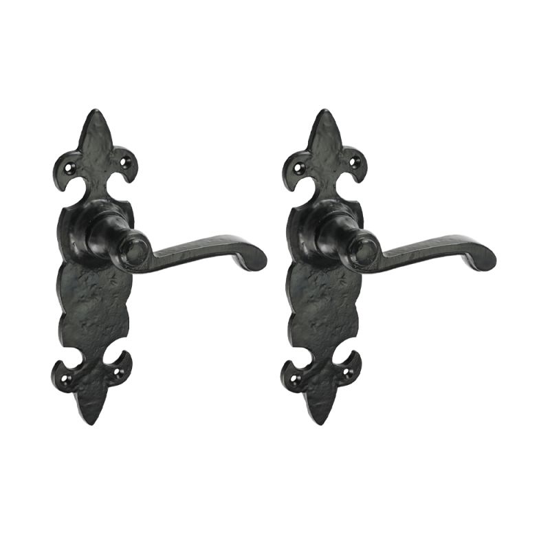 Fleur De Lys WC Handle Ant BLK