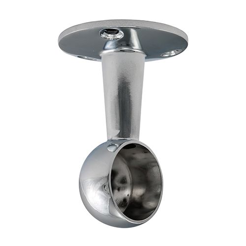 Round Centre Bracket P/Chrome