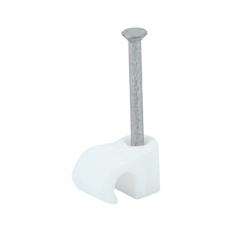 Round Cable Clip White