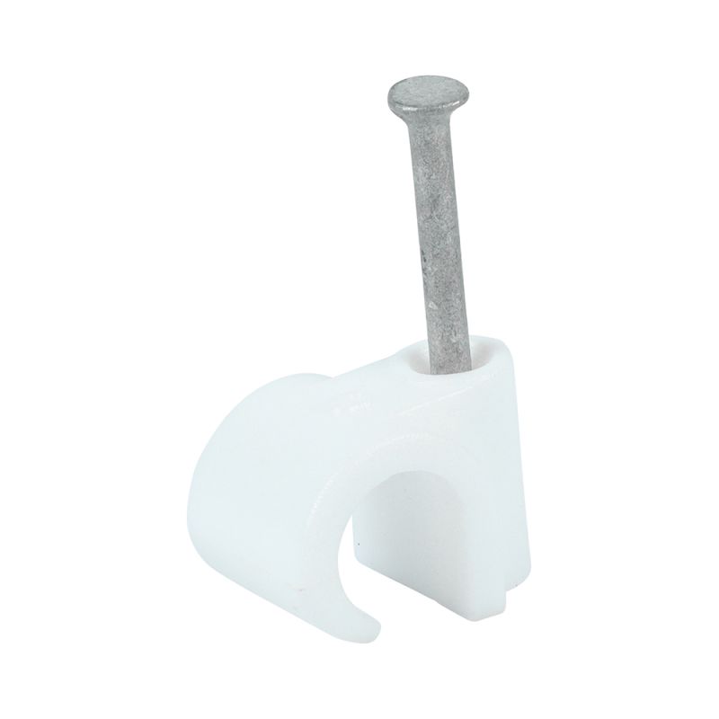 Round Cable Clip White