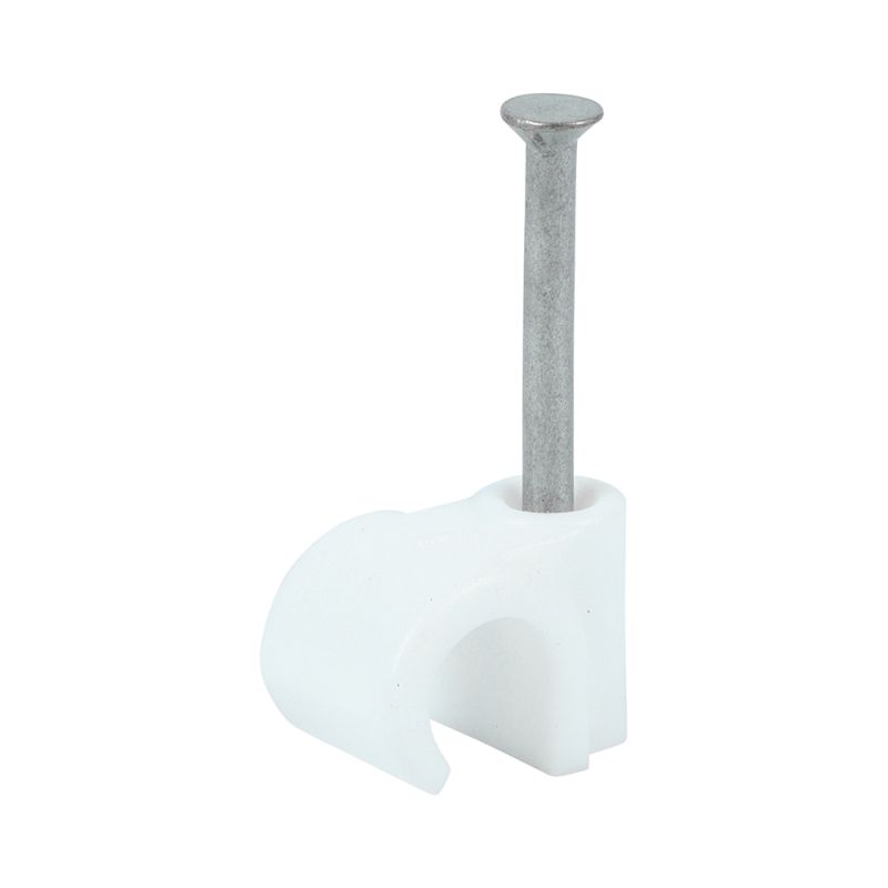 Round Cable Clip White