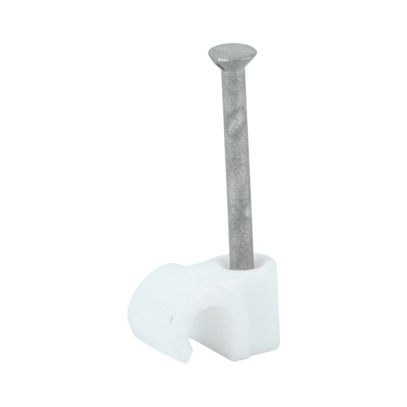Round Cable Clip White