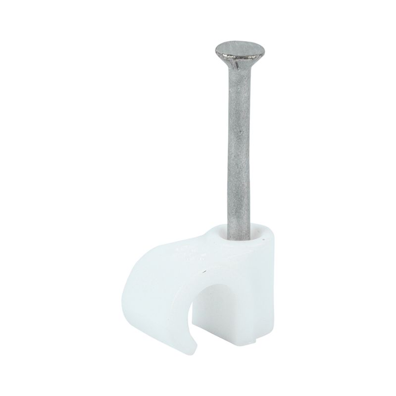 Round Cable Clip White