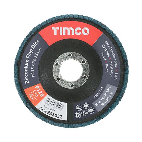 Flap Disc Zirconium P120 Set