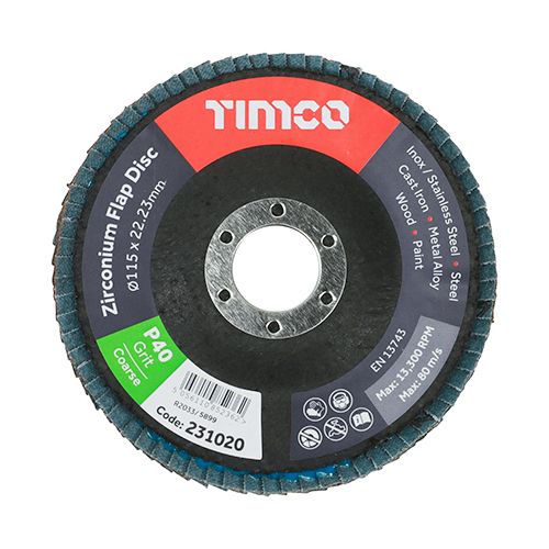 Flap Disc Zirconium P40 Set