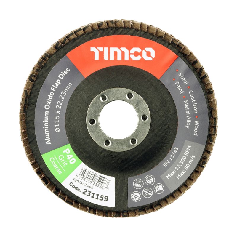 Flap Disc Alu Oxide P40 Set