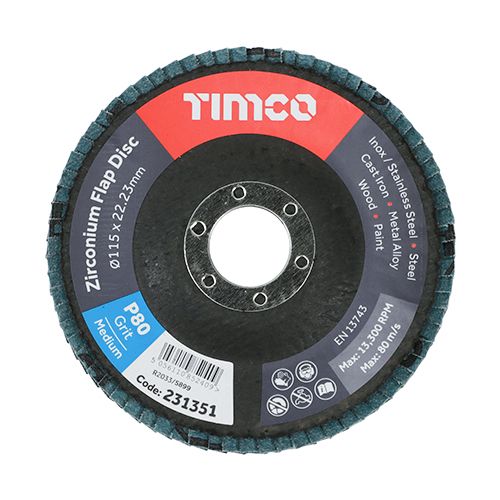Flap Disc Zirconium P80 Set