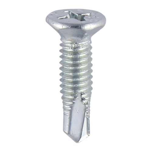 S/Drill PVC Screw F/CSK - BZP