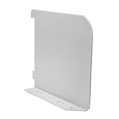 Twin Slot Shelf End White