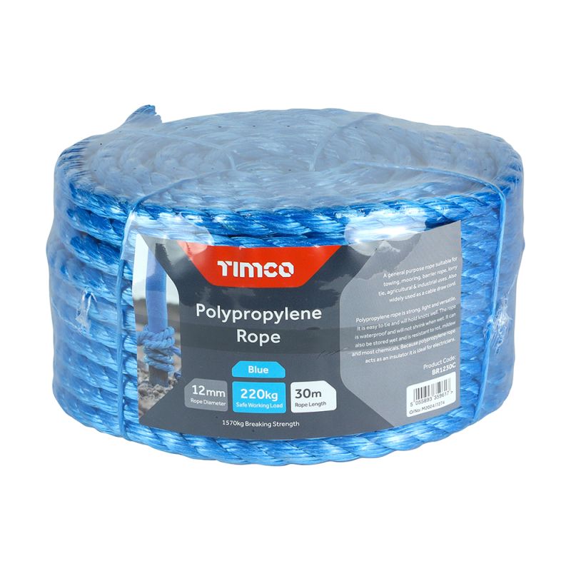 Blue Poly Rope - Long Coil