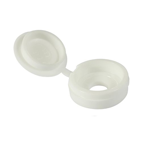 Large Hinged Screw Cap - White