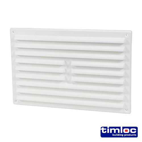 Louvre Grille Vent F/Scr White