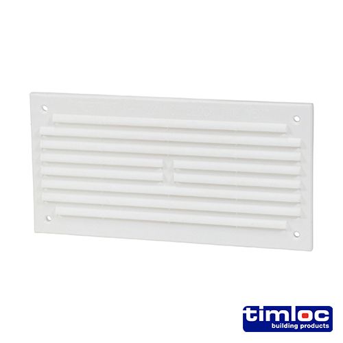 Louvre Grille Vent F/Scr White