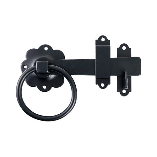 Ring Gate Latch - Plain Zinc