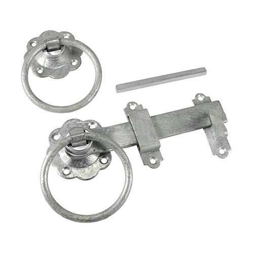 Twisted Ring Gate Latch Black