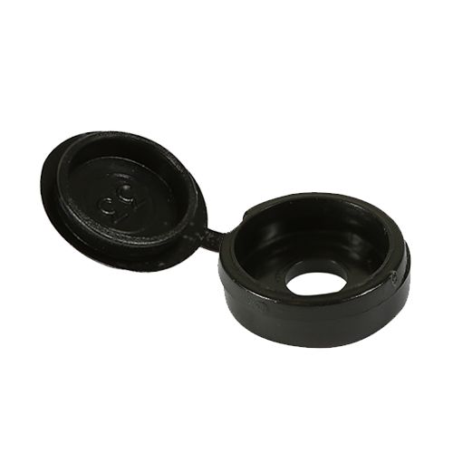 Small Hinged Screw Cap - Black