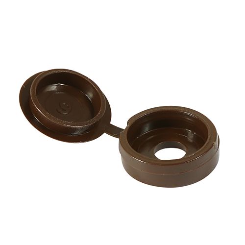 Small Hinged Screw Cap - Brown