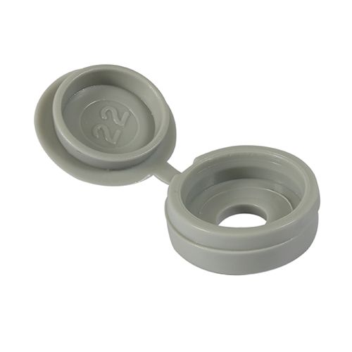 Small Hinged Screw Cap -L Grey