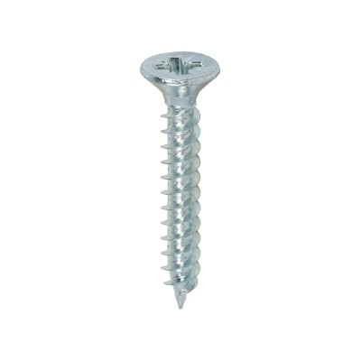 Twin Woodscrew PZ2 CSK Zinc