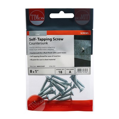 S/Tapping Screw PZ2 CSK - BZP