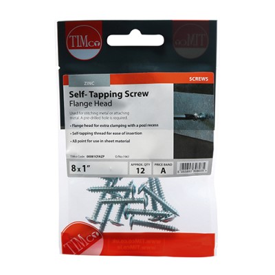 S/Tapping Screw PZ2 FLG - BZP