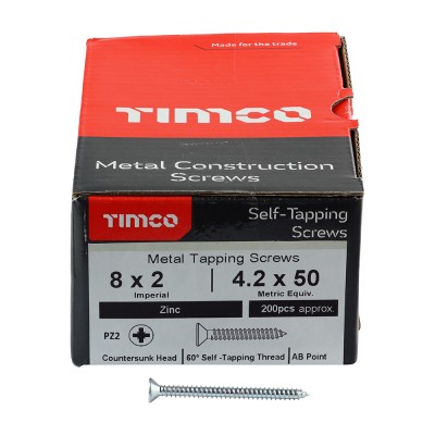 S/Tapping Screw PZ2 CSK Zinc