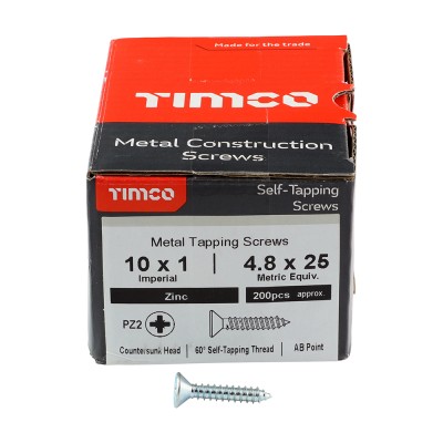 S/Tapping Screw PZ2 CSK Zinc