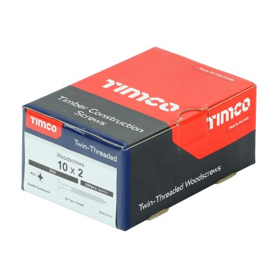 Twin Woodscrew PZ2 CSK Zinc