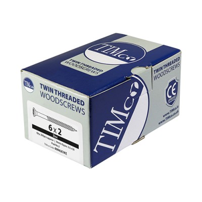 Twin Woodscrew PZ3 CSK Zinc