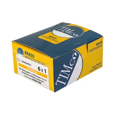 Brass Timber Screw SLOT CSK