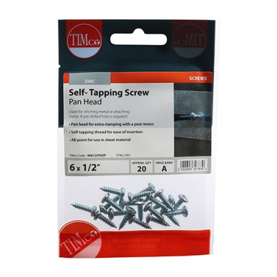 S/Tapping Screw PZ2 PAN - BZP