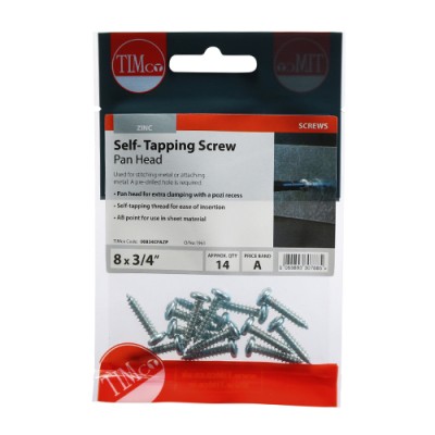 S/Tapping Screw PZ2 PAN - BZP