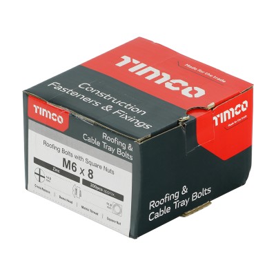 Roofing Bolt & SQ Nut Zinc