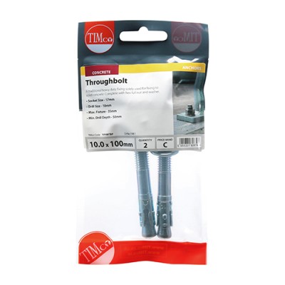 Roofing Bolt & SQ Nut - BZP