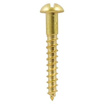 Brass Timber Screw SLOT RND