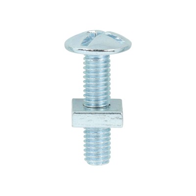 Roofing Bolt & SQ Nut Zinc