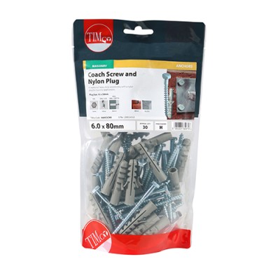 Coach Screw & Nylon Plugs