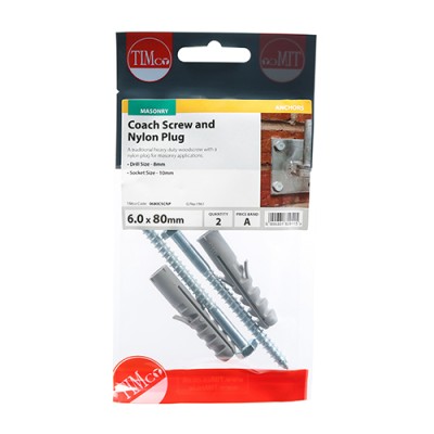 Coach Screw & Nylon Plugs