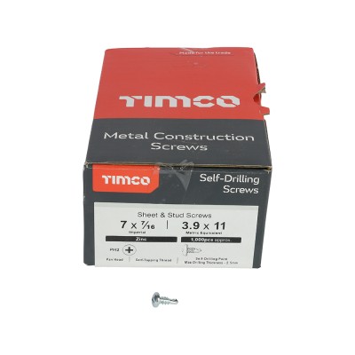 Pan Screw PH2 S/DRILL No3 Zinc