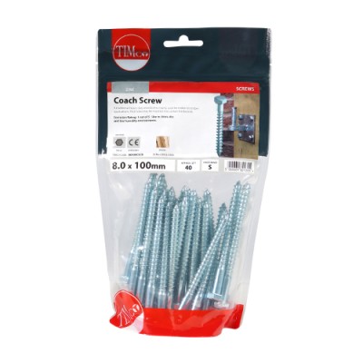 Coach Screw DIN 571 - BZP